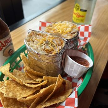 Jasmin's - Chicken burrito with chips - Burgers Near Me - San Francisco, California Jasmin's - Chicken burrito with chips - Burgers Near Me - San Francisco, California