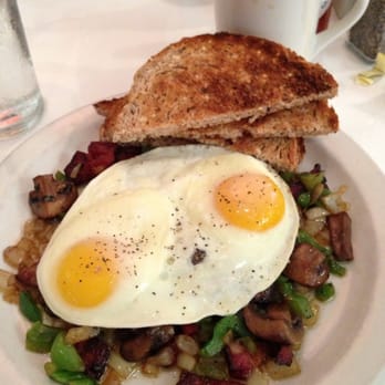 Briarpatch Restaurant - Truffle eggs with seasonal vegetables and bacon!! The best - American Near Me - Winter Park, Florida