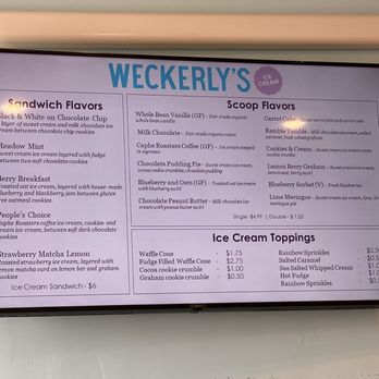 WECKERLY’S ICE CREAM - Updated February 2026 - 660 Photos & 402 Reviews