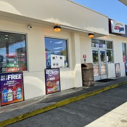 Exterior of AMPM store of the gas station