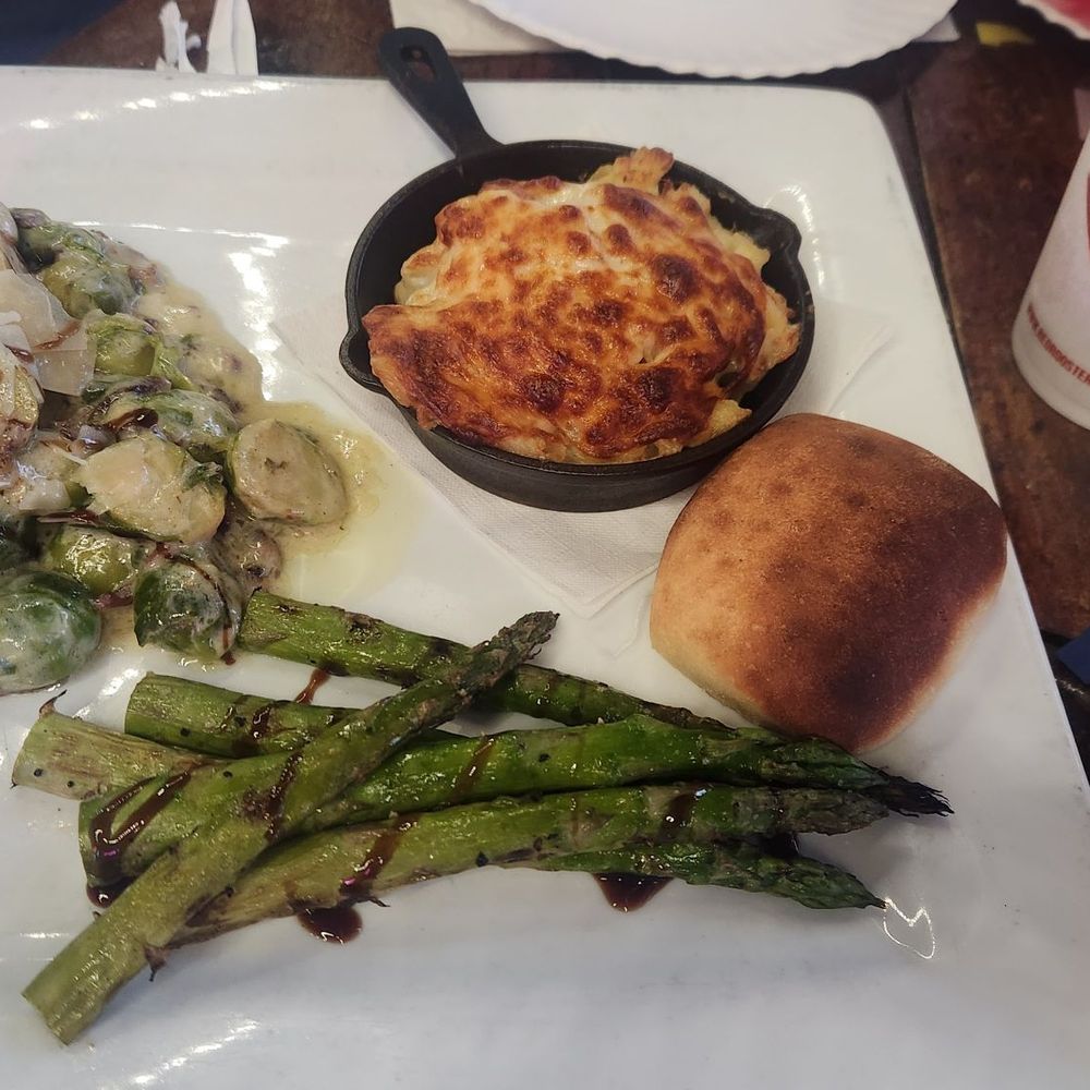 Red Rooster IceHouse - Veggie plate with mac and cheese. - American Near Me - Hawkins, Texas Red Rooster IceHouse - Veggie plate with mac and cheese. - American Near Me - Hawkins, Texas