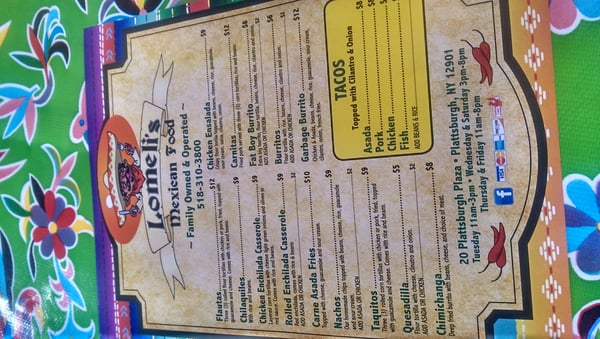 Menu photo 7 Lomeli's Mexican Food Plattsburgh, NY Menu photo 7 Lomeli's Mexican Food Plattsburgh, NY