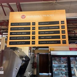 Frozen pierogi menu
