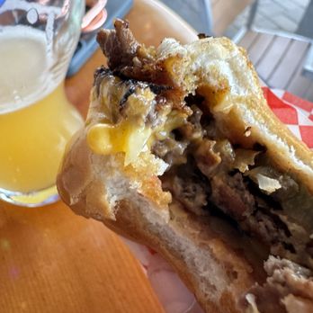 Simple Machine Brewing Company - "Helical Haze" beer and "Just The Tip" smash burger. - Breweries Near Me - Phoenix, Arizona