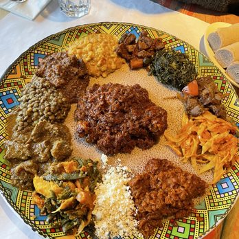 Enjera Restaurant - Veggie Combo For 2 Meat Lovers Combo - Ethiopian Near Me - Arlington, Virginia Enjera Restaurant - Veggie Combo For 2 Meat Lovers Combo - Ethiopian Near Me - Arlington, Virginia