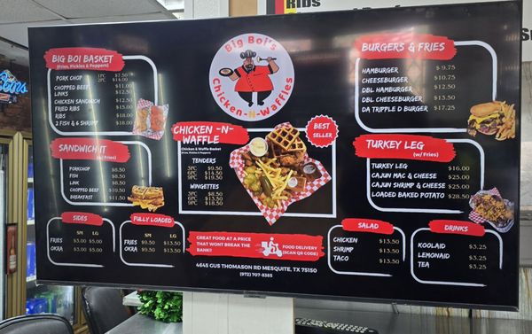 Big Boi's Chicken-N-Waffles, 4645 Gus Thomason Rd, Mesquite, TX