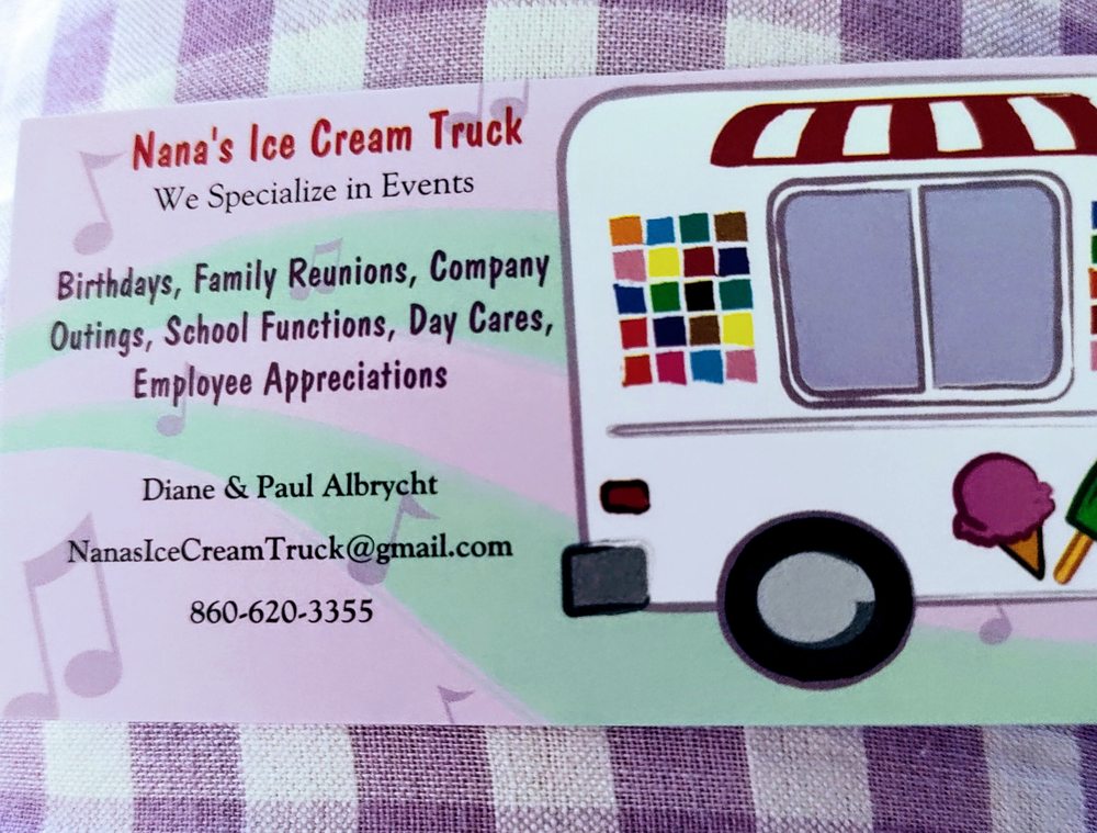 NANA’S ICE CREAM TRUCK Updated September 2024 Vernon, Connecticut