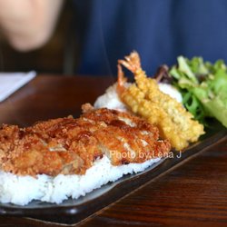 Sumo Roll - Chicken Katsu Special Combo ($19.95) - fried chicken, crab roll (4 pcs), rice, 2 pcs takoyaki, wakame salad, soup. Good! Came w/ tempura tho