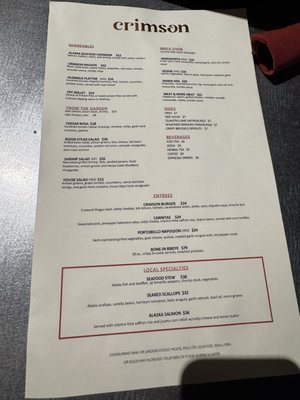 Menu photo 5 Crimson Anchorage, AK