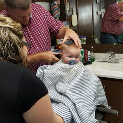 Gordon's Barber Shop - Jack S. gets his first Barbershop Haircut