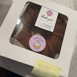 Box of the NF Rum Cake