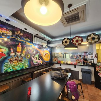 Birria LES - a colorful mural in a restaurant - Tacos Near Me - New York, New York Birria LES - a colorful mural in a restaurant - Tacos Near Me - New York, New York