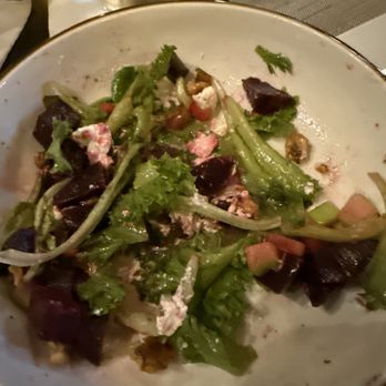 Parlour 1886 - Wonderful harvest salad. Fresh apples, candied walnuts, goat cheese, perfectly blended with beets & greens! - American Near Me - Marion, Kansas Parlour 1886 - Wonderful harvest salad. Fresh apples, candied walnuts, goat cheese, perfectly blended with beets & greens! - American Near Me - Marion, Kansas