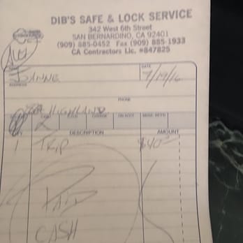 Dib’s Safe & Lock Service - Economical n fair!! Original house call $105 Actual charge $40. Room for a tip for Alex! - Keys & Locksmiths Near Me - San Bernardino, California Dib’s Safe & Lock Service - Economical n fair!! Original house call $105 Actual charge $40. Room for a tip for Alex! - Keys & Locksmiths Near Me - San Bernardino, California