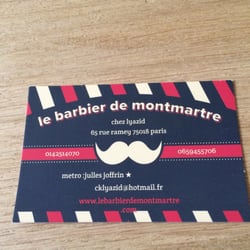 Le Barbier de Montmatre - La carte du salon