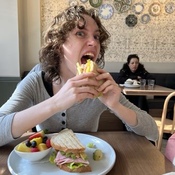 Bittersweet Pastry Shop - My daughter digging in - Bakeries Near Me - Chicago, Illinois