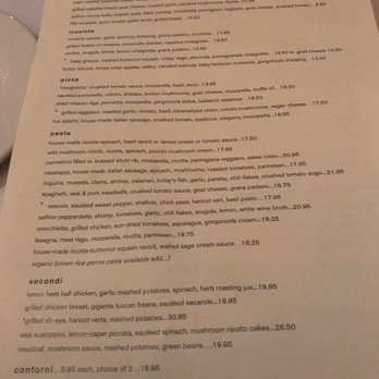 Piatti - Menu 11/3/18 - Italian Near Me - La Jolla, California