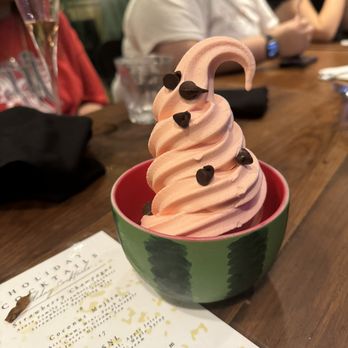 Aloha Steak House - Watermelon soft serve - Steakhouses Near Me - Honolulu, Hawaii