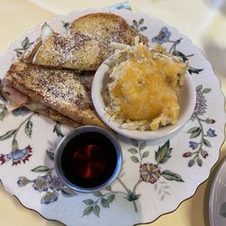 Garden of Eden Floral & Tearoom - Monti Cristo with creamy hash browns