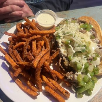 Foodie Garage Eatery - Philly and sweet potato fries - American Near Me - Dubuque, Iowa