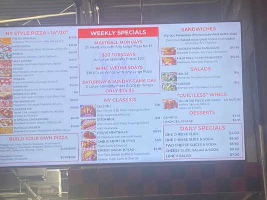 Menu photo 1 The NY Pizza Place - Tamarac Tamarac, FL Menu photo 1 The NY Pizza Place - Tamarac Tamarac, FL