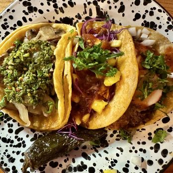 Penelope's Vegan Taqueria - Chimichurri de Champinones Taco, Al Pastor con Soya Taco, Chorizo de Soya Taco - Vegan Near Me - Chicago, Illinois Penelope's Vegan Taqueria - Chimichurri de Champinones Taco, Al Pastor con Soya Taco, Chorizo de Soya Taco - Vegan Near Me - Chicago, Illinois