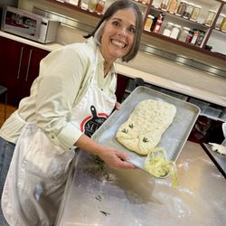 Salt Lake Culinary Education - Mama and her focaccia. So delicious and fun to make!