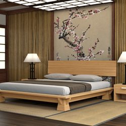 Haiku Designs - Takuma Japanese Platform Bed in Honey Oak