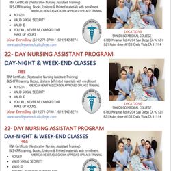 San Diego Medical College CNA School & CPR Training - San Diego Medical College CNA school in National City