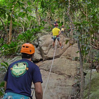 Yunque Ziplining - Ecorainforest Ziplining's fun rappelling session is great for beginners. - Hiking Near Me - Luquillo, Puerto Rico Yunque Ziplining - Ecorainforest Ziplining's fun rappelling session is great for beginners. - Hiking Near Me - Luquillo, Puerto Rico