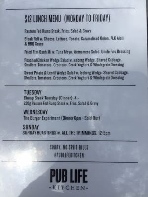 Menu photo 2 Pub Life Kitchen Ultimo, NSW Menu photo 2 Pub Life Kitchen Ultimo, NSW