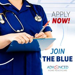 Advanced Home Health of Tampa - JOIN OUR BLUE TEAM
Calling all nurses! We're looking to expand our home health team and want you on board!