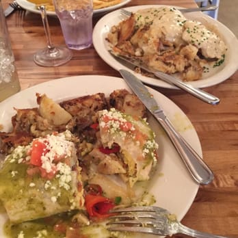 Iron Rooster - Breakfast burrito, chicken and waffles, and a mimosa to top off a perfect Sunday brunch. - Cocktail Bars Near Me - Annapolis, Maryland