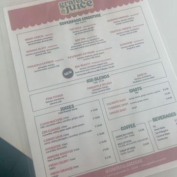 Grateful Juice Bar - Menu - Juice Bars & Smoothies Near Me - Fort Lauderdale, Florida Grateful Juice Bar - Menu - Juice Bars & Smoothies Near Me - Fort Lauderdale, Florida