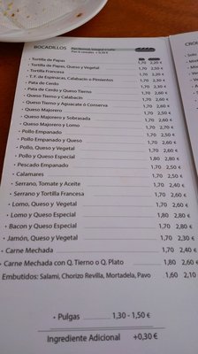 Menu photo 2 Cafetería Piscolabis Las Palmas de Gran Canaria, GC