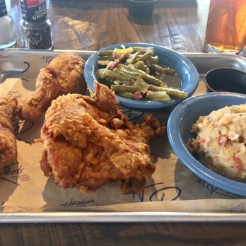 Hometown Roots - Fried chicken, green beans, and hash brown casserole. - Southern Near Me - Henderson, Kentucky
