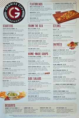 Menu photo 1 Granite City Food & Brewery St Cloud, MN Menu photo 1 Granite City Food & Brewery St Cloud, MN