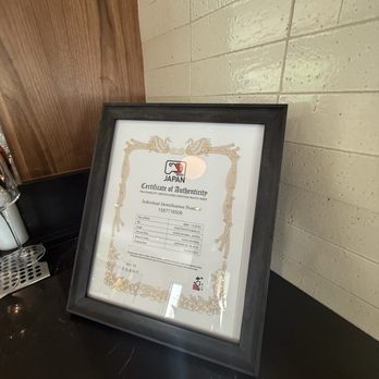 The Red Fish - Certificate of Authenticity for Genuine Wagyu Beef - Sushi Bars Near Me - West Hollywood, California The Red Fish - Certificate of Authenticity for Genuine Wagyu Beef - Sushi Bars Near Me - West Hollywood, California