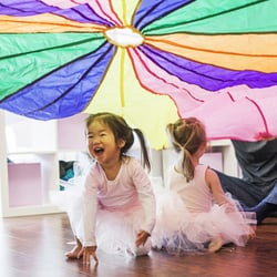 Tutu School Redwood City - Dancing under the parachute!