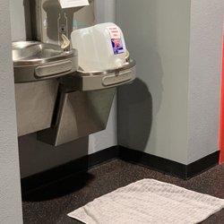 HOTWORX - Coppell - Hazard- Broken water fountain and broken water jug.