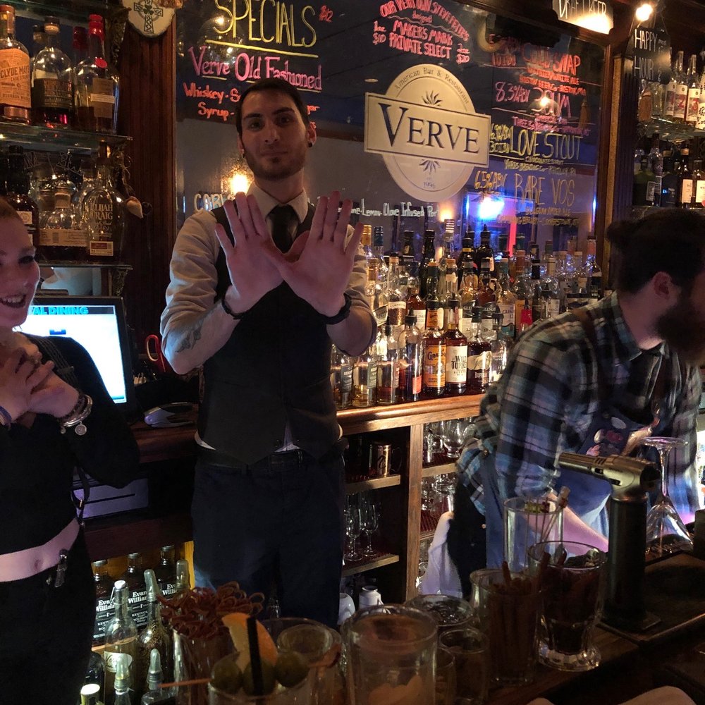 Verve Restaurant - Claude, Jamie and Jory behind the bar - French Near Me - Somerville, New Jersey Verve Restaurant - Claude, Jamie and Jory behind the bar - French Near Me - Somerville, New Jersey