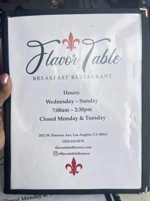 Flavor Table by null