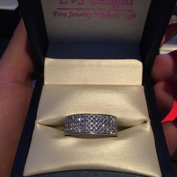 Mens Wedding Band With Diamonds. Eric made this heavy, thick, and very sparkly ring for my husband to be. Mens Wedding Band With Diamonds. Eric made this heavy, thick, and very sparkly ring for my husband to be.