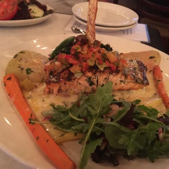 Wild Garlic Grill - Salmon with tamponade and risotto - French Near Me - Tucson, Arizona Wild Garlic Grill - Salmon with tamponade and risotto - French Near Me - Tucson, Arizona