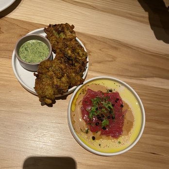 Rose Mary - Zucchini Fritters and tuna crudo - Italian Near Me - Chicago, Illinois