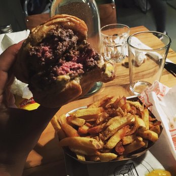 Bunsen - So yummy and so delicious! Double cheese burger cooked medium, handcut fries= bliss ! - Burgers Near Me - Dublin, D