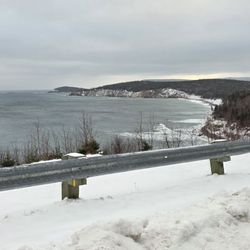 The Cabot Trail - Cabot Trail in the winter.  Snow and Powerful Waves.  Amazing place.