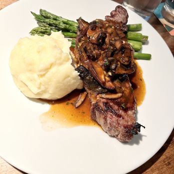 Cactus Club Cafe - Four Mushroom Steak (upgraded to New York Striploin - absolutely delicious and perfectly cooked!) - July 2023 - Canadian (New) Near Me - Langley, British Columbia Cactus Club Cafe - Four Mushroom Steak (upgraded to New York Striploin - absolutely delicious and perfectly cooked!) - July 2023 - Canadian (New) Near Me - Langley, British Columbia