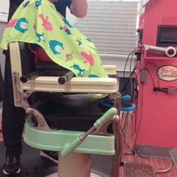 Boro Barber Shop - His first haircut 5 years ago age 3