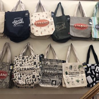 Strand Bookstore - Here is a nice selection of totes but there are other patterns scattered throughout the store. - Bookstores Near Me - New York, New York Strand Bookstore - Here is a nice selection of totes but there are other patterns scattered throughout the store. - Bookstores Near Me - New York, New York